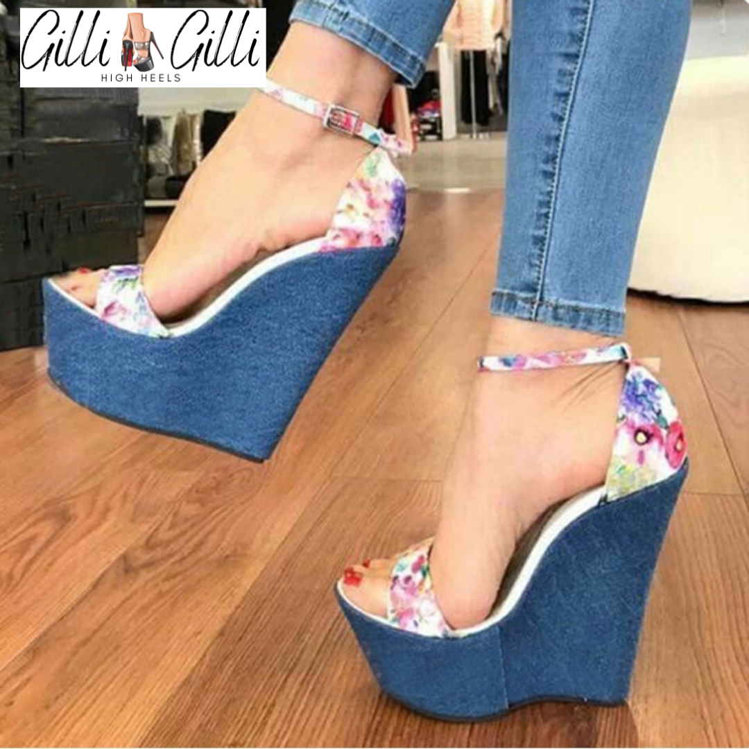 Denim 2025 wedge heels